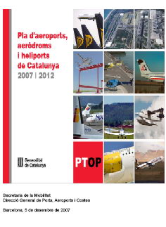 Portada del plan de aeropuertos y helipuertos de Catalunya (2007-2012)
